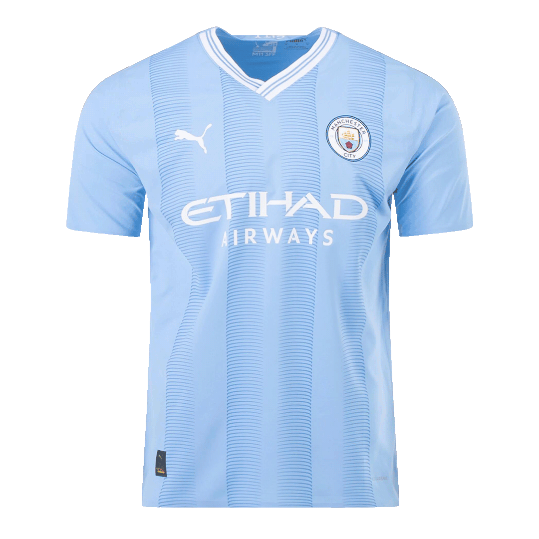 Player Version DE BRUYNE #17 Manchester City Home  Soccer Jersey 2023/24 Top Soccer Jerseys Store