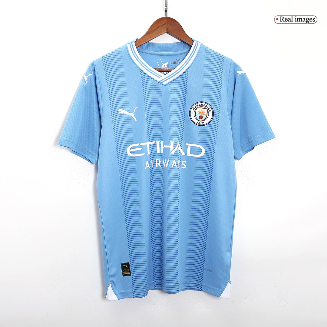 CHAMPIONS #23 Manchester City Home  Soccer Jersey 2023/24 Top Soccer Jerseys Store
