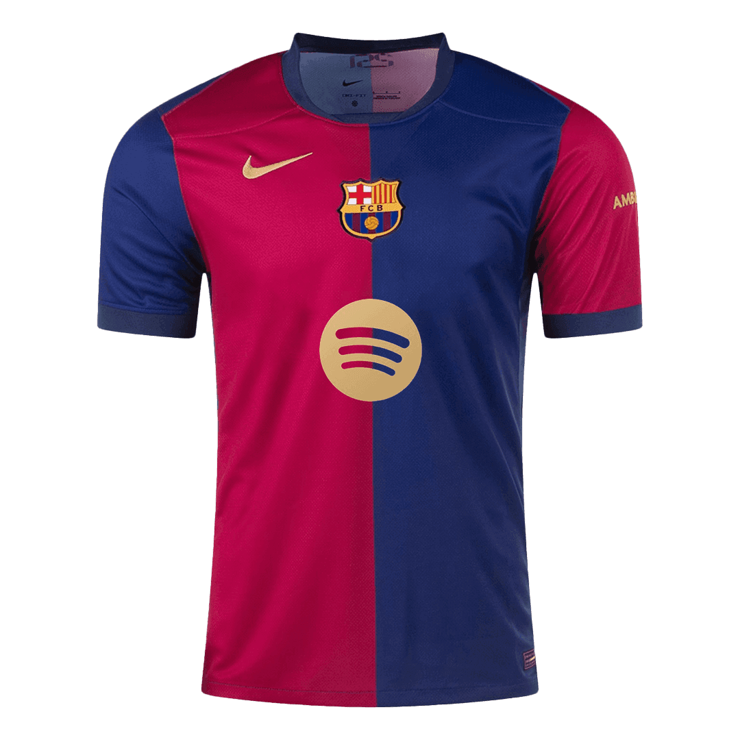 LEWANDOWSKI #9 Barcelona Home  Soccer Jersey 2024/25- Spotify Logo Without Text Top Soccer Jerseys Store