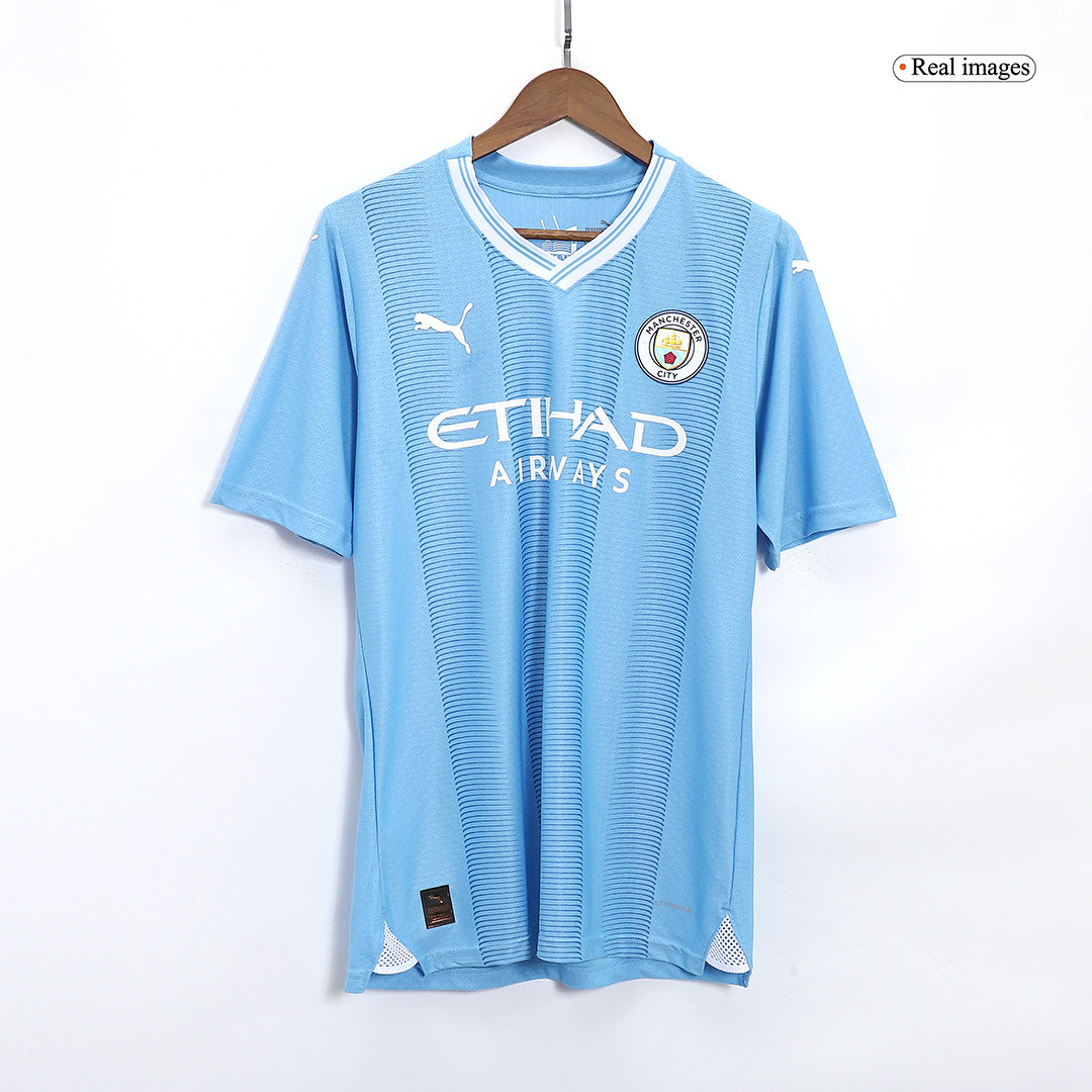Player Version DE BRUYNE #17 Manchester City Home  Soccer Jersey 2023/24 Top Soccer Jerseys Store