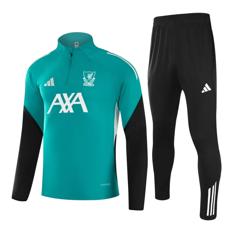 Kids Liverpool 1/4 Zip Training Jacket Kit (Jacket+Pants) 2025/26 - Green