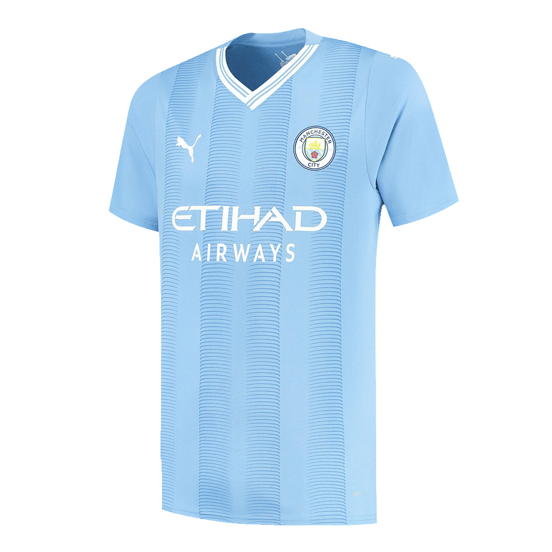 CHAMPIONS #23 Manchester City Home  Soccer Jersey 2023/24 Top Soccer Jerseys Store