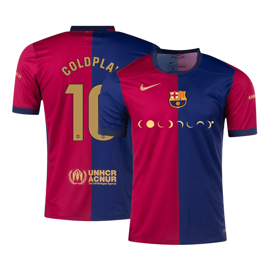 COLDPLAY #10 Barcelona Home  Soccer Jersey 2024/25 Top Soccer Jerseys Store