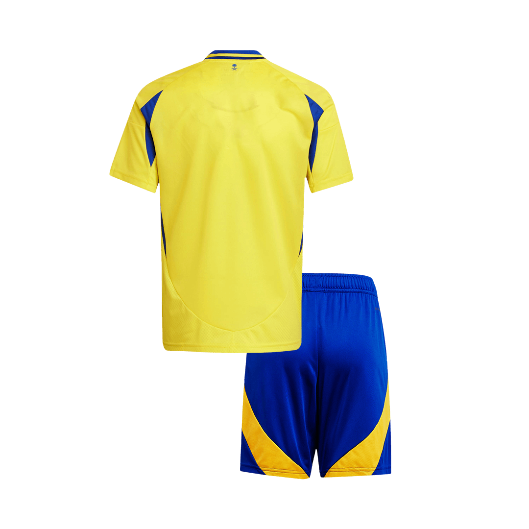 Kid's Al Nassr Home  Soccer Jersey Kit(Jersey+Shorts) 2024/25 Top Soccer Jerseys Store