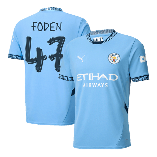 FODEN #47 Manchester City Home  Soccer Jersey 2024/25 - UCL Top Soccer Jerseys Store