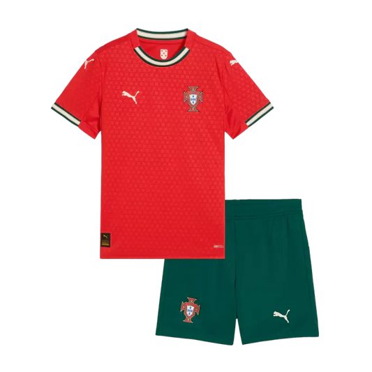 Portugal Home Soccer Jerseys Kids Kit 2025 topsoccerjerseys.com