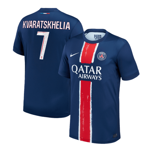 KVARATSKHELIA #7 PSG Home Soccer Jersey 2024/25 Top Soccer Jerseys Store