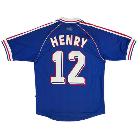 HENRY #12 Classic France Home Jersey 1998 Go Game Wear