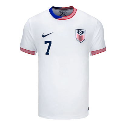 Men's USA REYNA #7 Home Soccer Jersey Copa América 2024 Go Game Wear
