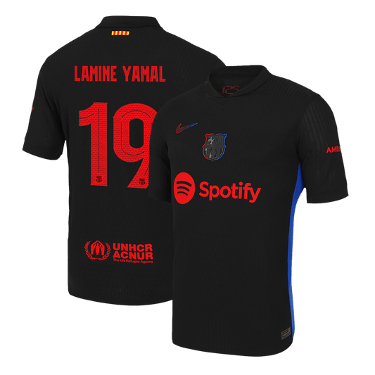 Player Version LAMINE YAMAL #19 Barcelona Away  Soccer Jersey 2024/25- UCL Top Soccer Jerseys Store