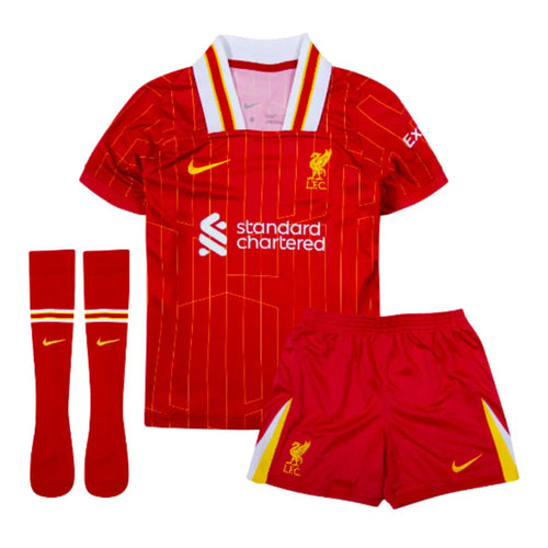Kid's Liverpool Home Soccer Jersey Kit (Jersey + Shorts + Socks) 2024/25 Number Customization Only – Premier League Champions Go Soccer World Shop