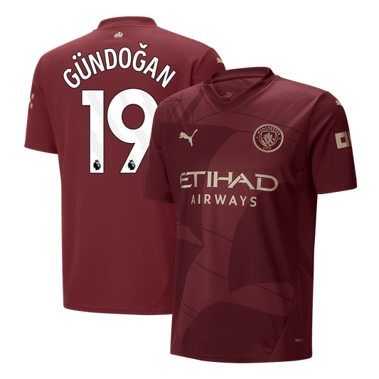 G?NDO?AN #19 Manchester City Third Away  Soccer Jersey 2024/25 Top Soccer Jerseys Store