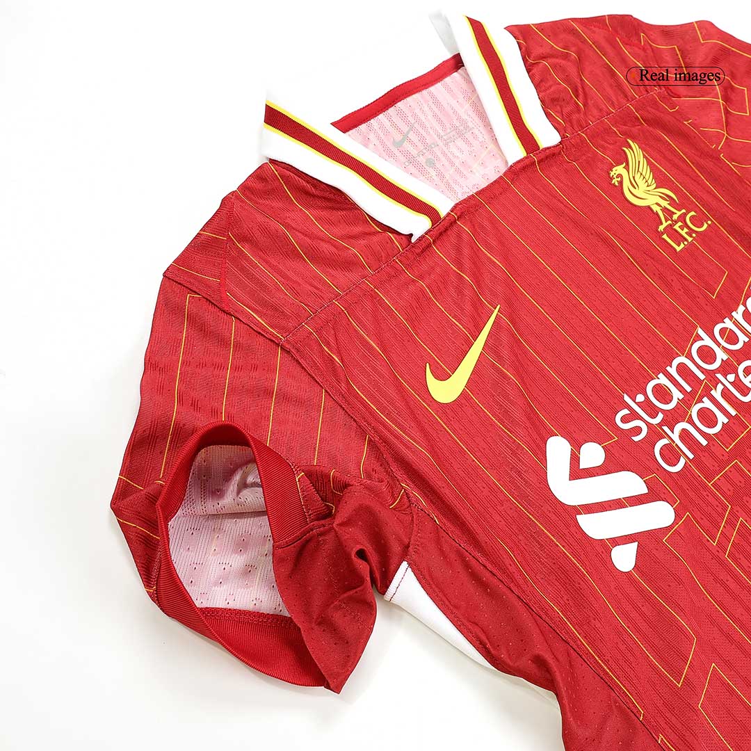 Player Version M.SALAH #11 Liverpool Home  Soccer Jersey 2024/25 Top Soccer Jerseys Store