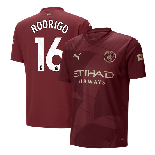RODRIGO #16 Manchester City Third Away  Soccer Jersey 2024/25 Top Soccer Jerseys Store