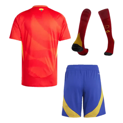 Spain Home Soccer Jersey Kit(Jersey+Shorts+Socks) 2024/25 Go Game Wear