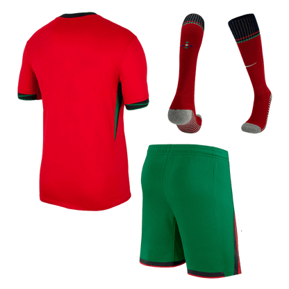 [Super Quailty] Men's Portugal Home Jersey Full Kit Euro 2024 Go Game Wear