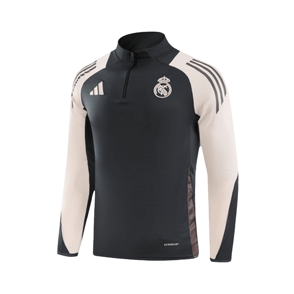 Kid's Real Madrid Zipper Sweatshirt Kit(Top+Pants) 2024/25 Top Soccer Jerseys Store