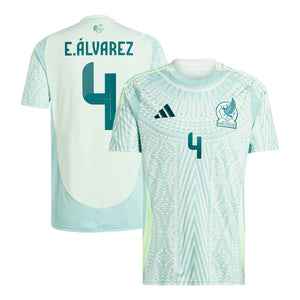 Men's Mexico E.ALVAREZ #4 Away Soccer Jersey Copa América 2024 Top Soccer Jerseys Store