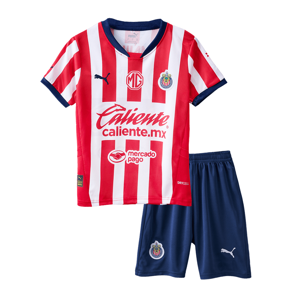 Kid's Chivas Home  Soccer Jersey Kit(Jersey+Shorts) 2024/25 Top Soccer Jerseys Store