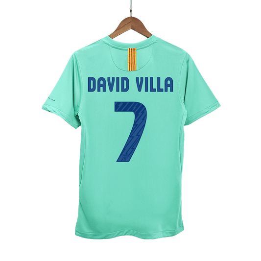 Retro DAVID VILLA #7 2010/11 Barcelona Away  Soccer Jersey Top Soccer Jerseys Store