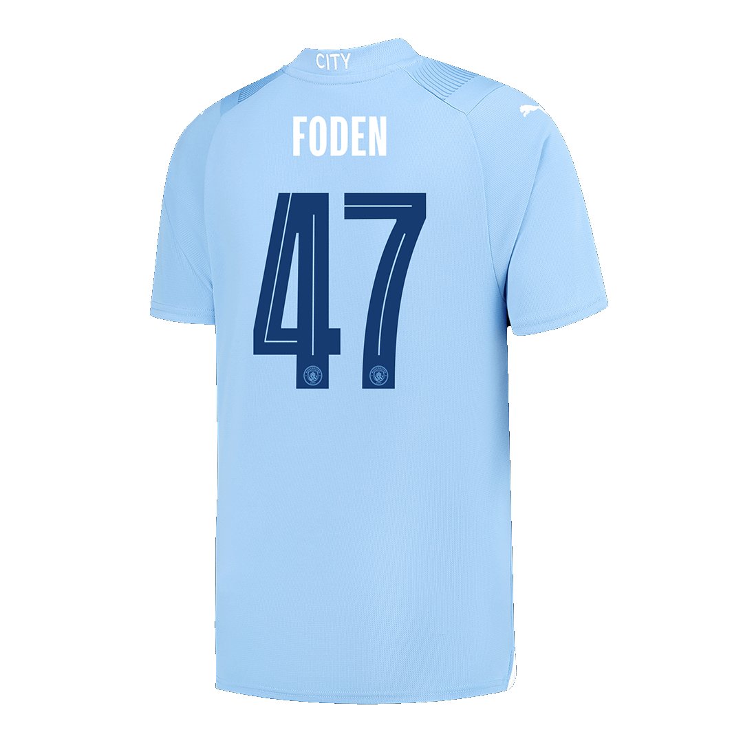 FODEN #47 Manchester City Home  Soccer Jersey 2023/24 - UCL Top Soccer Jerseys Store