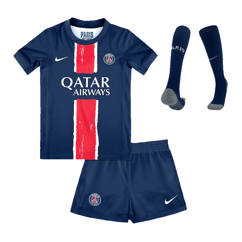 Kid's PSG Home Soccer Jersey Kit(Jersey+Shorts+Socks) 2024/25 Top Soccer Jerseys Store