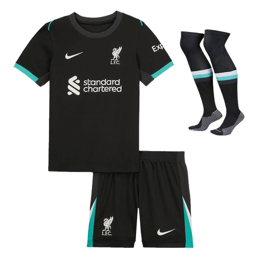 Kid's Liverpool Away  Soccer Jersey Kit(Jersey+Shorts+Socks) 2024/25 Top Soccer Jerseys Store