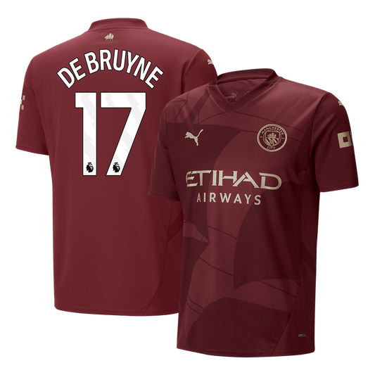 DE BRUYNE #17 Manchester City Third Away  Soccer Jersey 2024/25 Top Soccer Jerseys Store