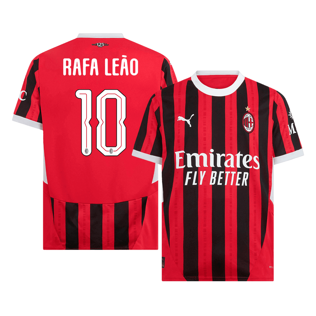 RAFA LE?O #10 AC Milan Home  Soccer Jersey 2024/25 - UCL Top Soccer Jerseys Store