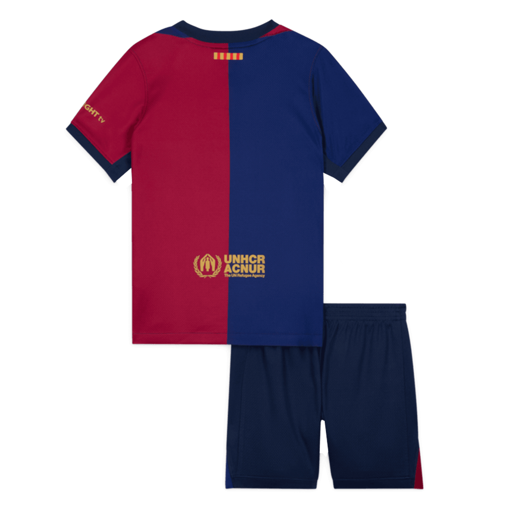 Kid's Barcelona Home  Soccer Jersey Kit(Jersey+Shorts) 2024/25-Spotify Logo Without Text Top Soccer Jerseys Store