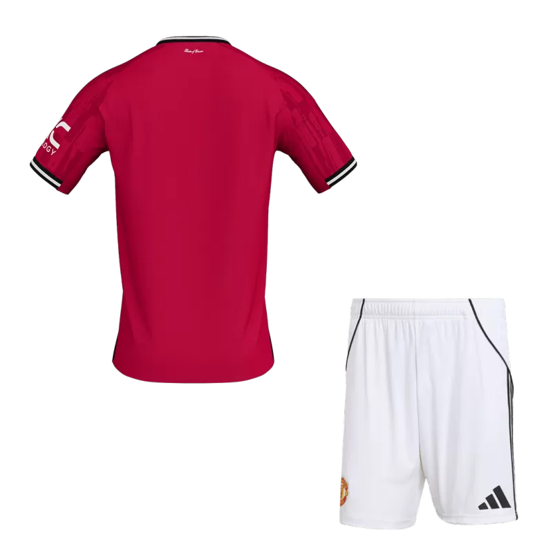 Manchester United Home Soccer Jersey Kit(Jersey+Shorts) 2025/26