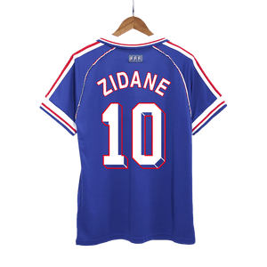 Retro ZIDANE #10 1998 France Home  Soccer Jersey Top Soccer Jerseys Store