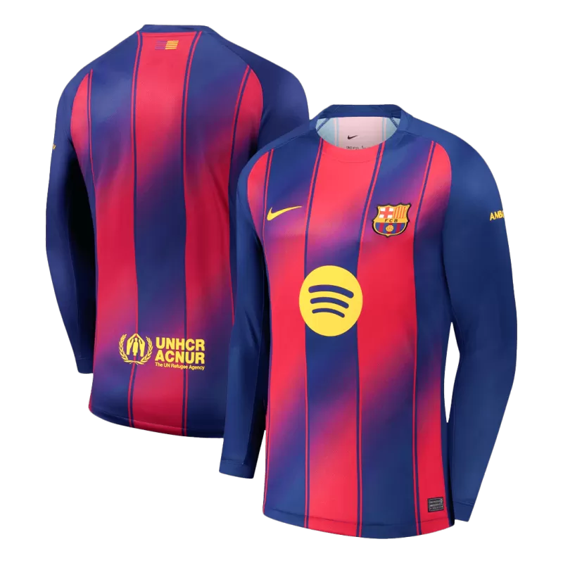 Barcelona Home Long Sleeve Soccer Jersey 2025/26