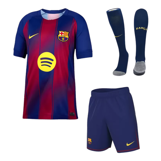 Barcelona Home Soccer Jersey Kit(Jersey+Shorts+Socks) 2025/26