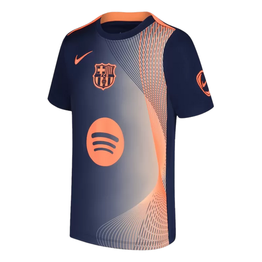Barcelona Pre-Match 2025/26 Soccer Jersey - Orange&Black