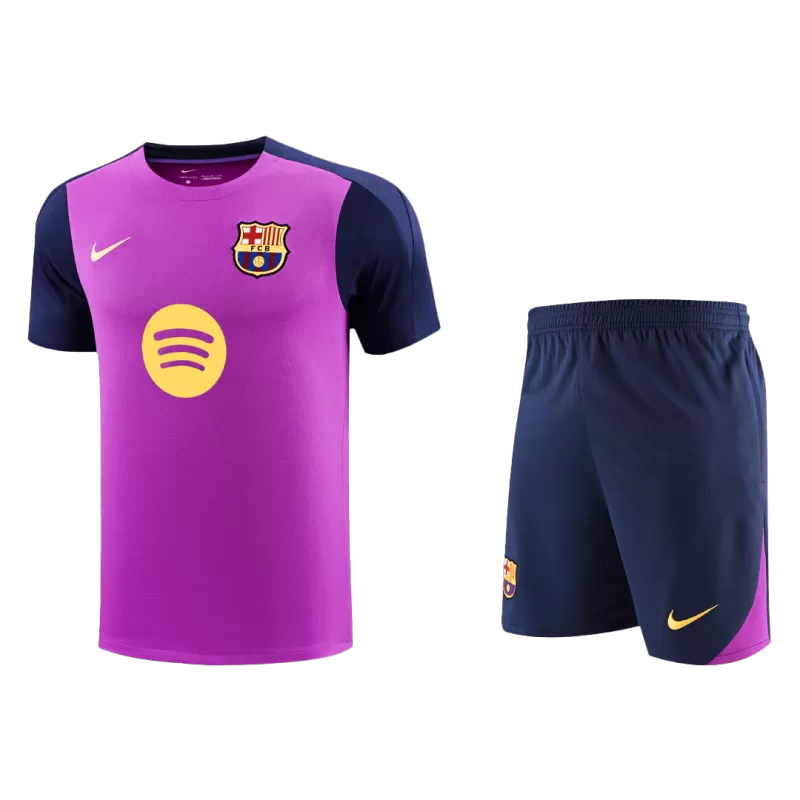 Barcelona Pre-Match Jersey Kit(Jersey+Shorts) 2025/26