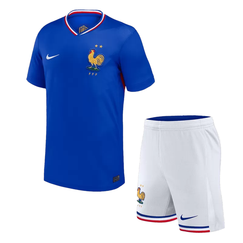 France Home Soccer Jersey Kit(Jersey+Shorts) Euro 2024