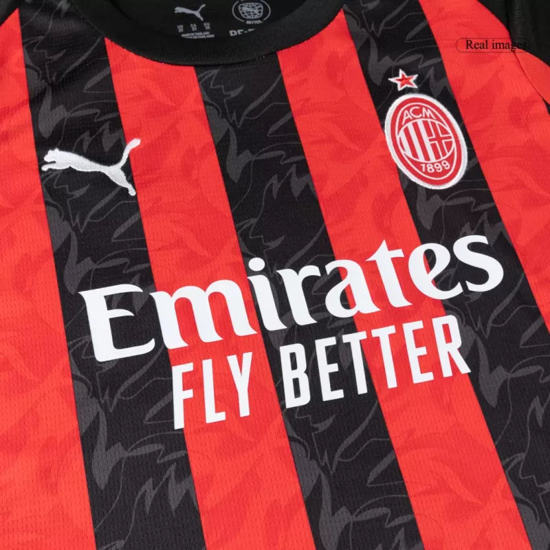 Kid's AC Milan Home Soccer Jersey Kit(Jersey+Shorts+Socks) 2025/26