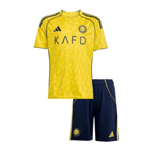 Kid's Al Nassr Home Soccer Jersey Kit(Jersey+Shorts) 2025/26