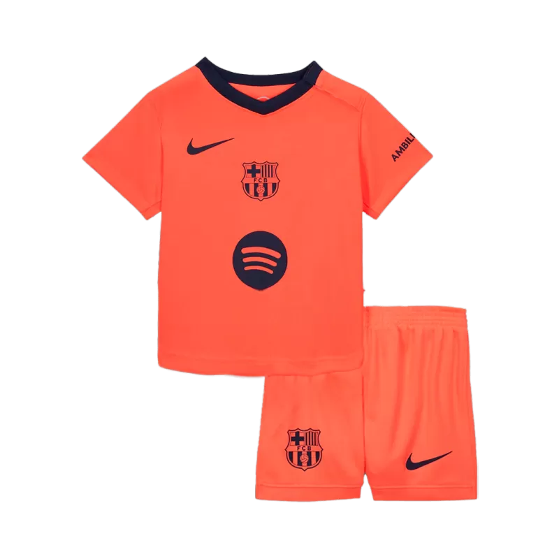 Kid‘s Barcelona Third Away Soccer Jerseys (Jersey+Short) Kit 2025/26