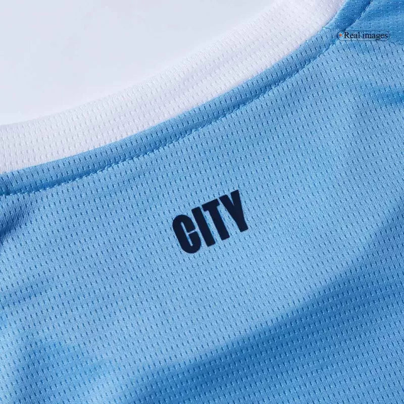 Kid's Manchester City Home Soccer Jersey Kit(Jersey+Shorts) 2025/26