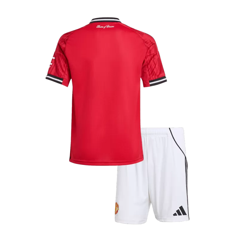 Kid's Manchester United Home Soccer Jersey Kit(Jersey+Shorts) 2025/26