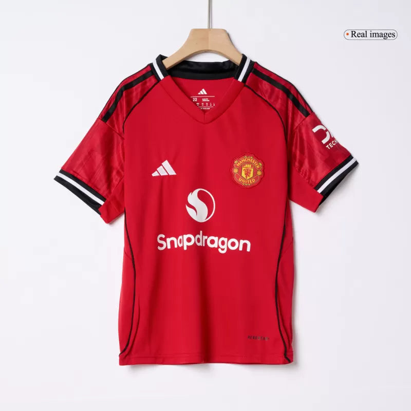 Kid's Manchester United Home Soccer Jersey Kit(Jersey+Shorts) 2025/26