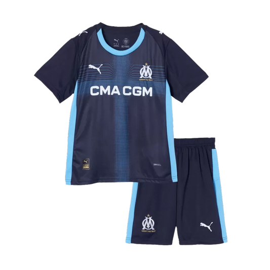 Kid's Marseille Away Soccer Jerseys Kit (Jersey+Shorts) 2025/26