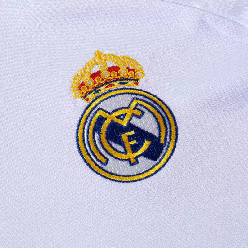 Kid's Real Madrid 1/4 Zip Training Kit (Jacket+Pants) 2025/26 - White