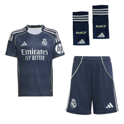 Kid's Real Madrid Away Soccer Jersey Kit(Jersey+Shorts+Socks) 2025/26 Top Soccer Jerseys Store