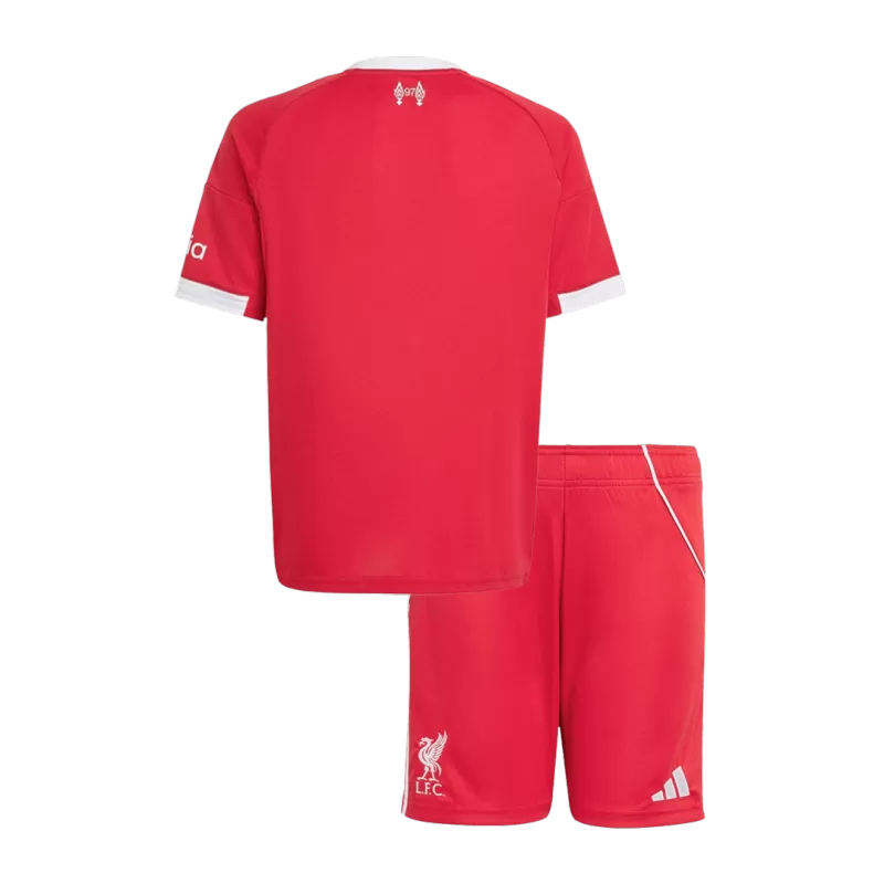 Kids Liverpool Home Soccer Jerseys Kit 2025/26 (Jersey+Shorts)