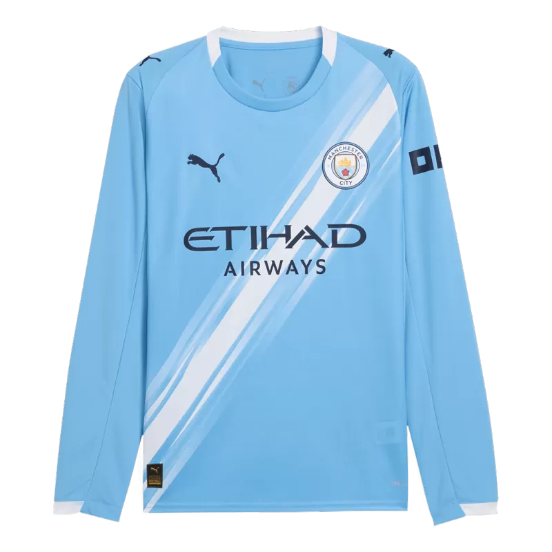 Manchester City Home Long Sleeve Soccer Jersey 2025/26
