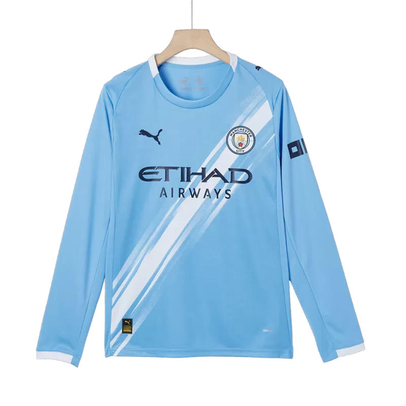 Manchester City Home Long Sleeve Soccer Jersey 2025/26