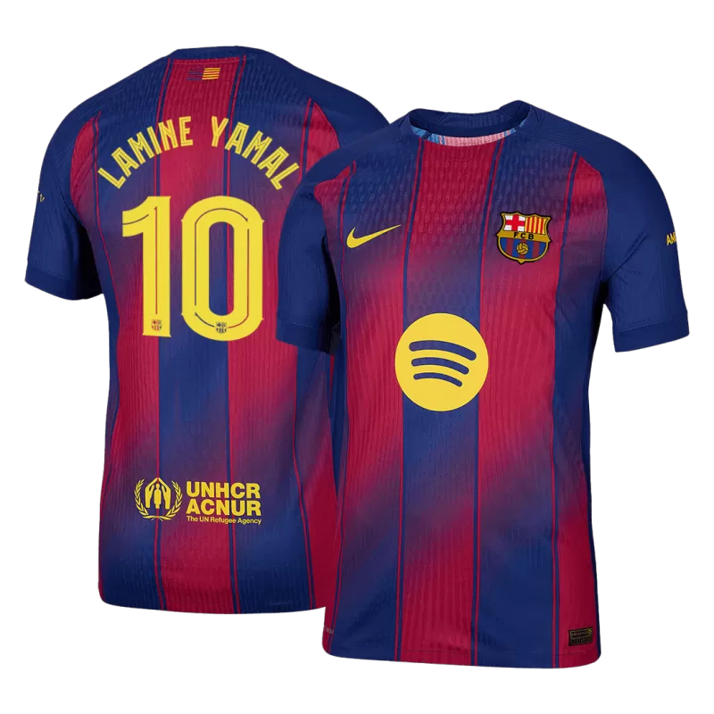 Player Version Barcelona LAMINE YAMAL #10 Home 2025/26 Soccer Jersey -  UCL